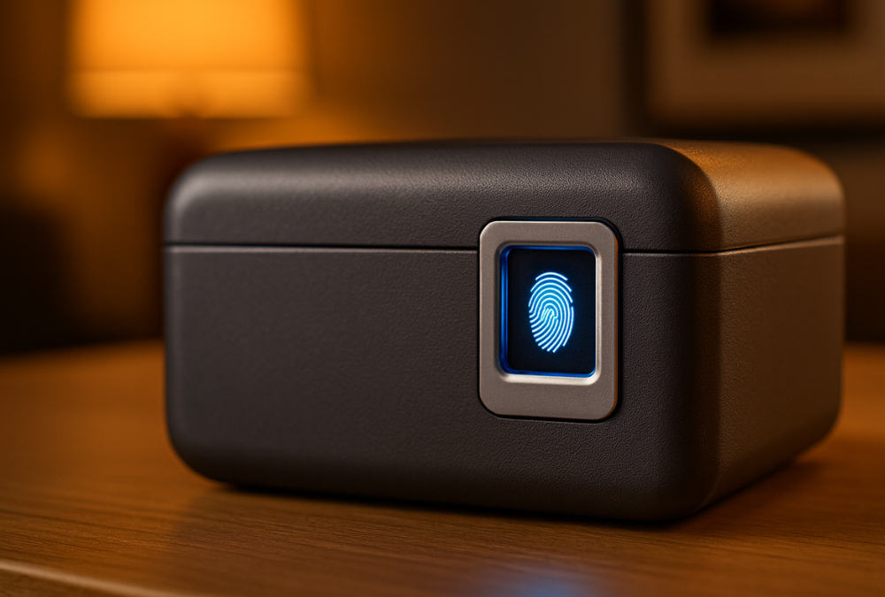 caja fuerte portátil biométrica