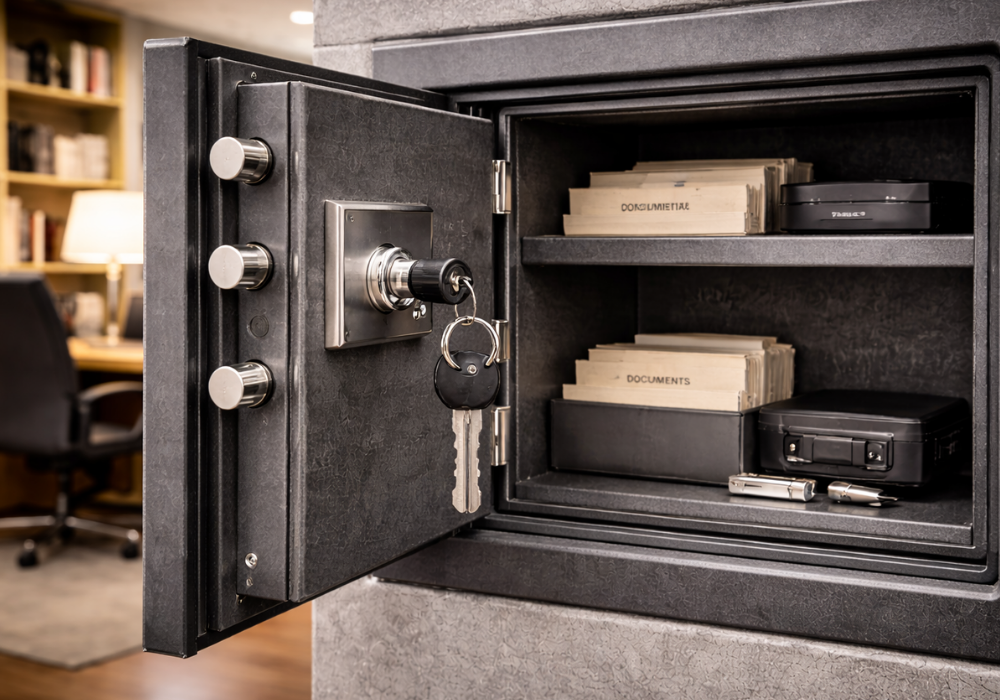 caja fuerte con llave de seguridad (1)